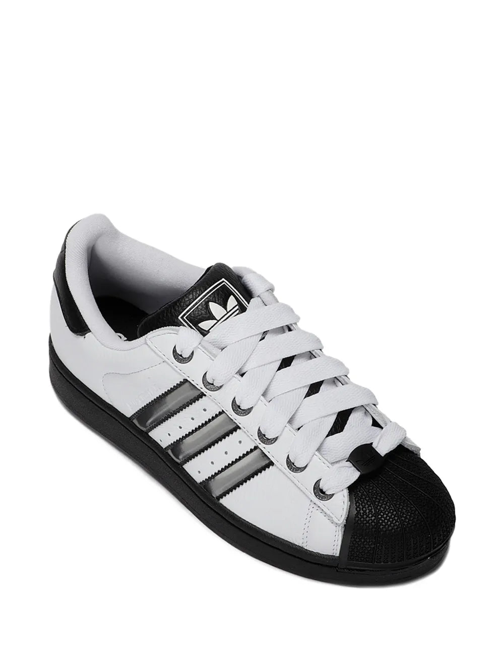 adidas Superstar Ii Shell-Toe Striped Sneakers — White — Size US M 4 - US W 5.5 — Side View
