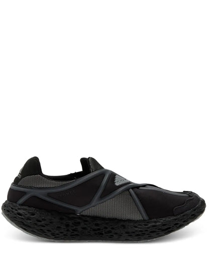 adidas Zponge Flux Cross-Strap Sneakers — Black — Size US M 3.5 - US W 5 — Front View