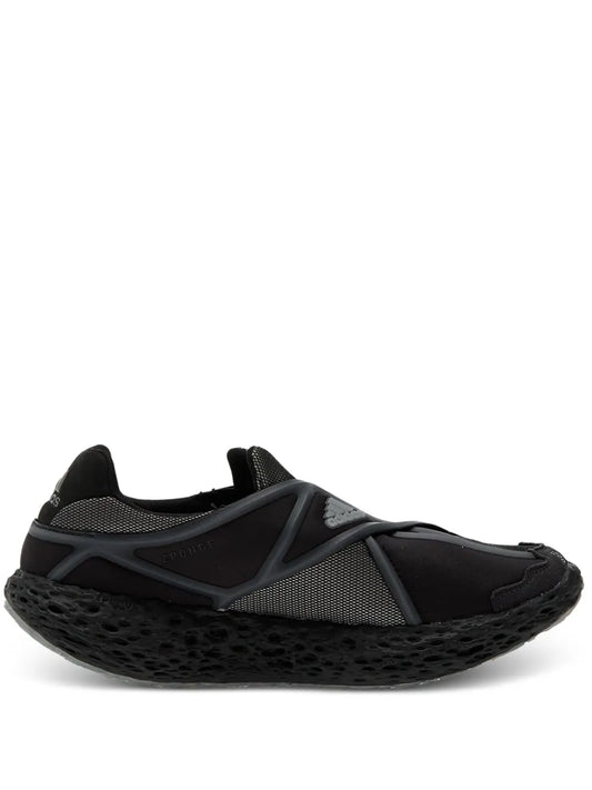 adidas Zponge Flux Cross-Strap Sneakers — Black — Size US M 3.5 - US W 5 — Front View