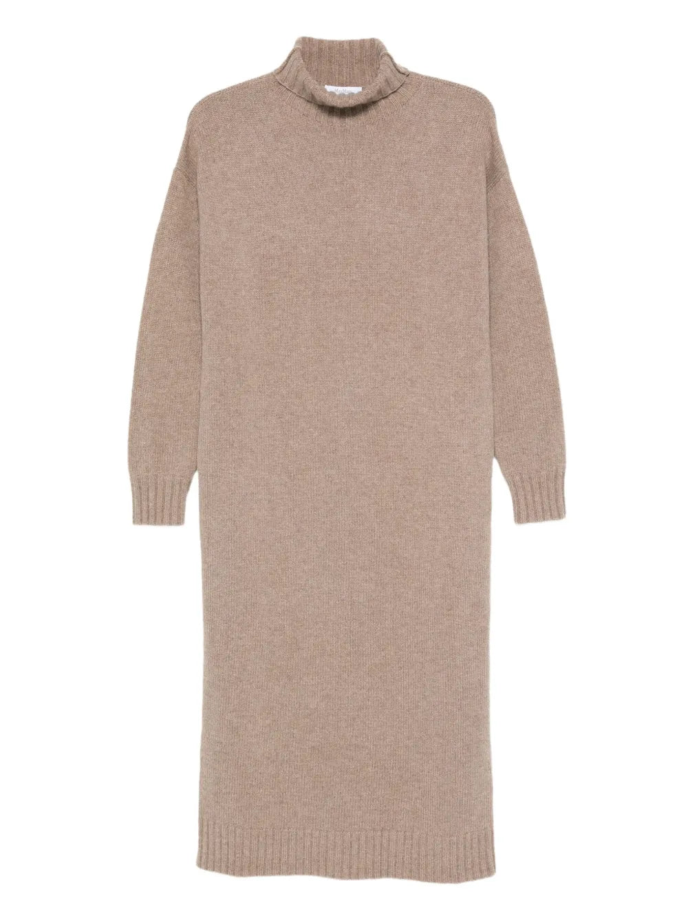 Max Mara Summer Cashmere Midi Dress — Brown — Size XS — Front View