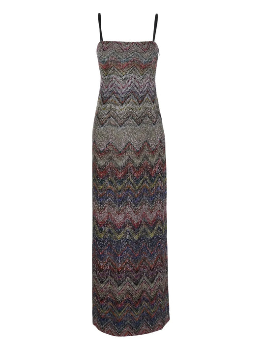 Missoni Zigzag Motif Sleeveless Dress — Same as shown — Size XS — Front View