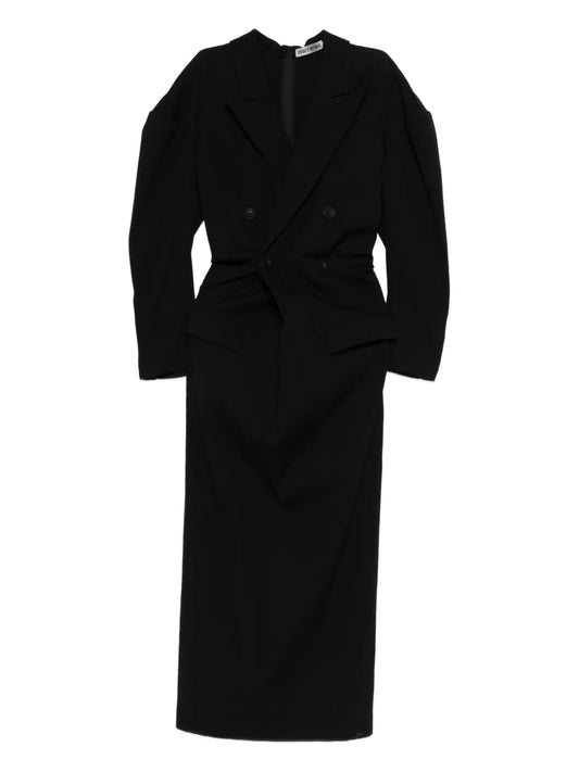 Issey Miyake Like Torso Like Blazer Maxi Dress — Black — Size XS — Front View