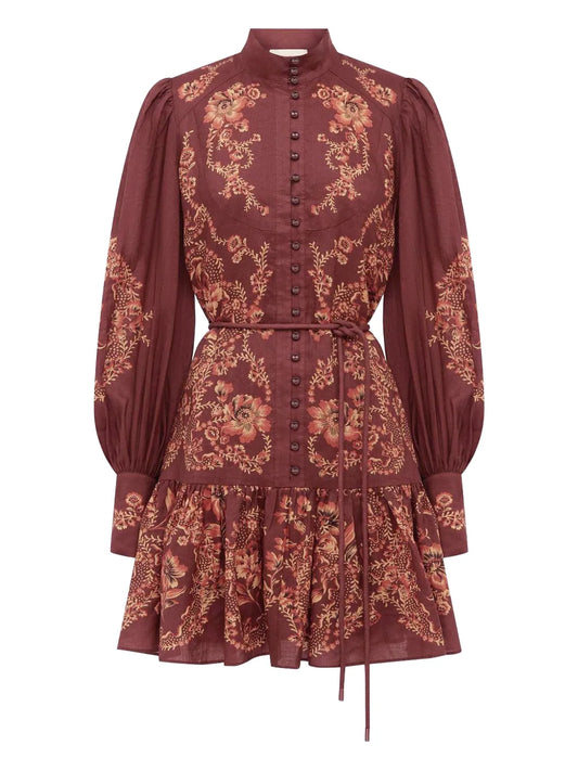 Alemais Seraphina Dress — Red — Size S — Front View