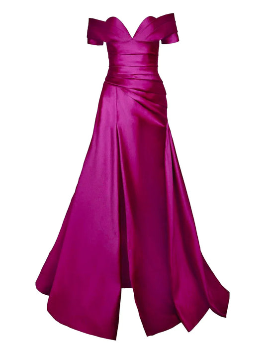 Naeem Khan Strapless Pleated Maxi Dress — Same as shown — Size XS — Front View