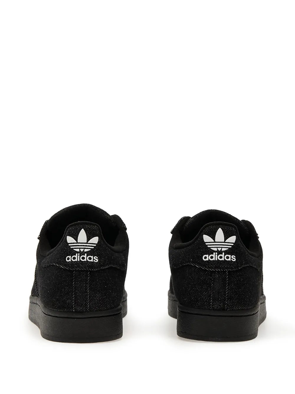 adidas Superstar Ii Denim Sneakers — Black — Size US M 4 - US W 5.5 — Back View
