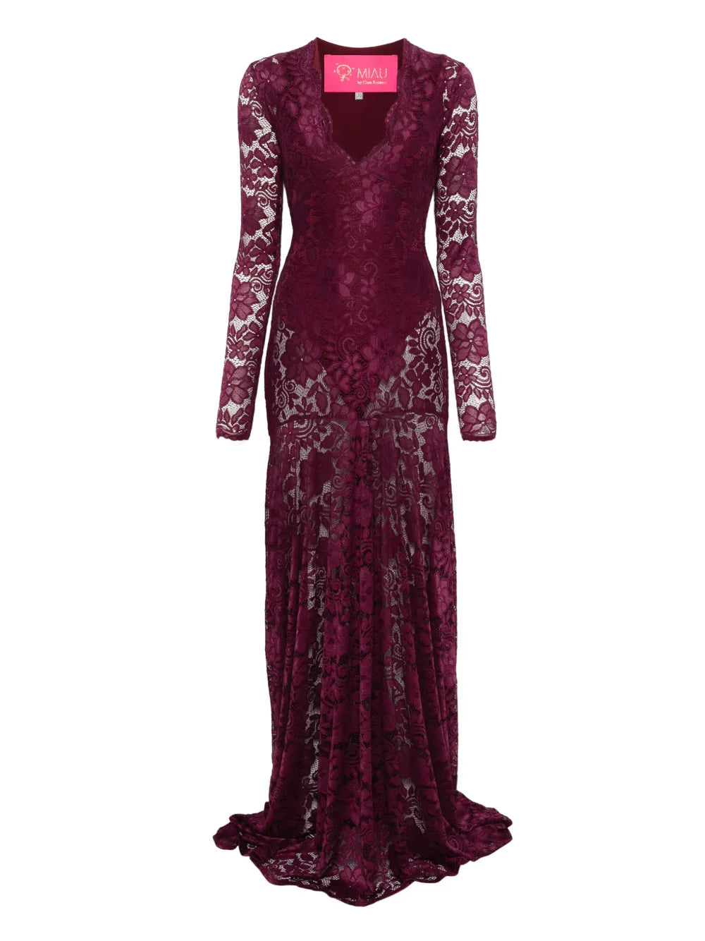 Miau By Clara Rotescu Juniper Lace Long Sleeved Dress — Same as shown — Size XS — Front View
