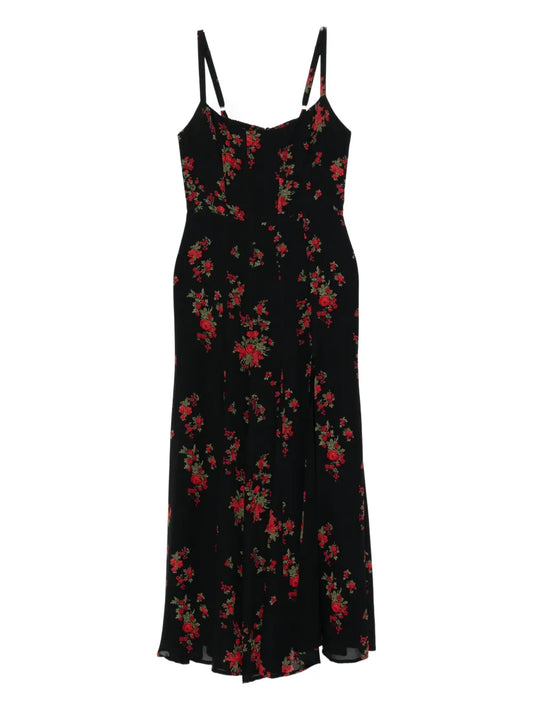 Reformation Eridania Dress — Black — Size XS — Front View