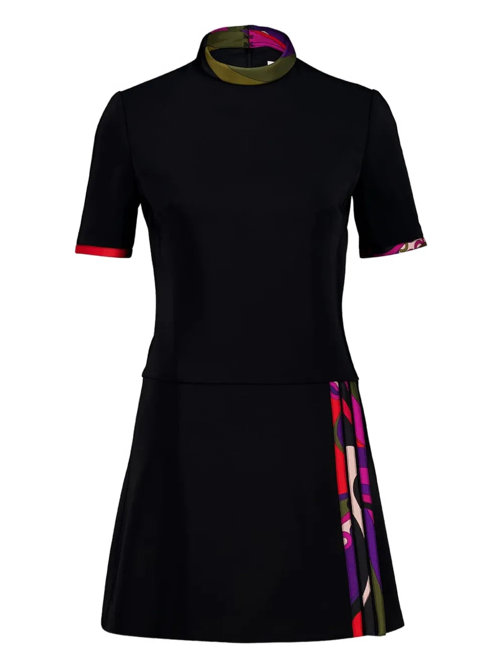 Pucci Print Detail Dress — Black — Size XS — Front View