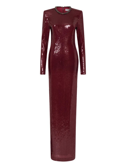 Rebecca Vallance Nero Sequin Embellished Maxi Dress — Same as shown — Size XS — Front View