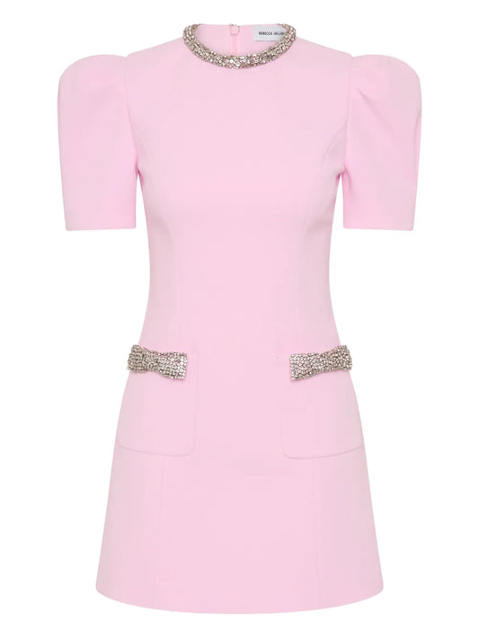 Rebecca Vallance Nemy Mini Dress — Pink — Size XS — Front View