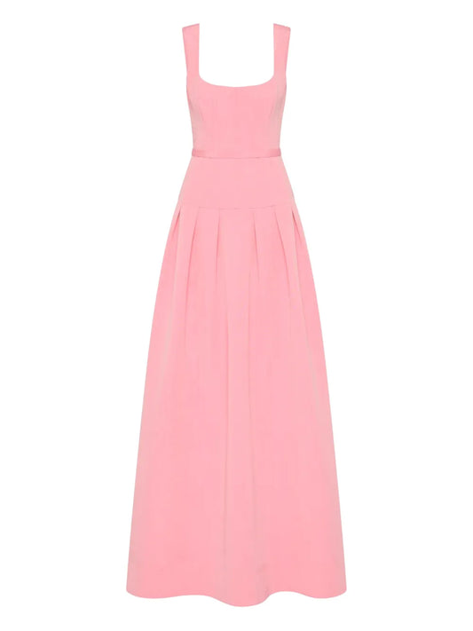 Rebecca Vallance Pleated Amaro Dress — Pink — Size XS — Front View