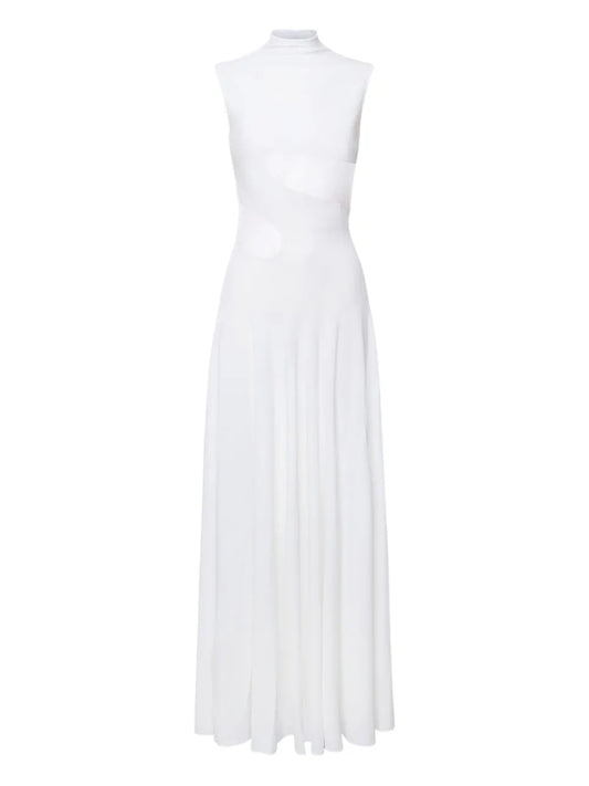 Alaia Panelled Dress — White — Size XS — Front View