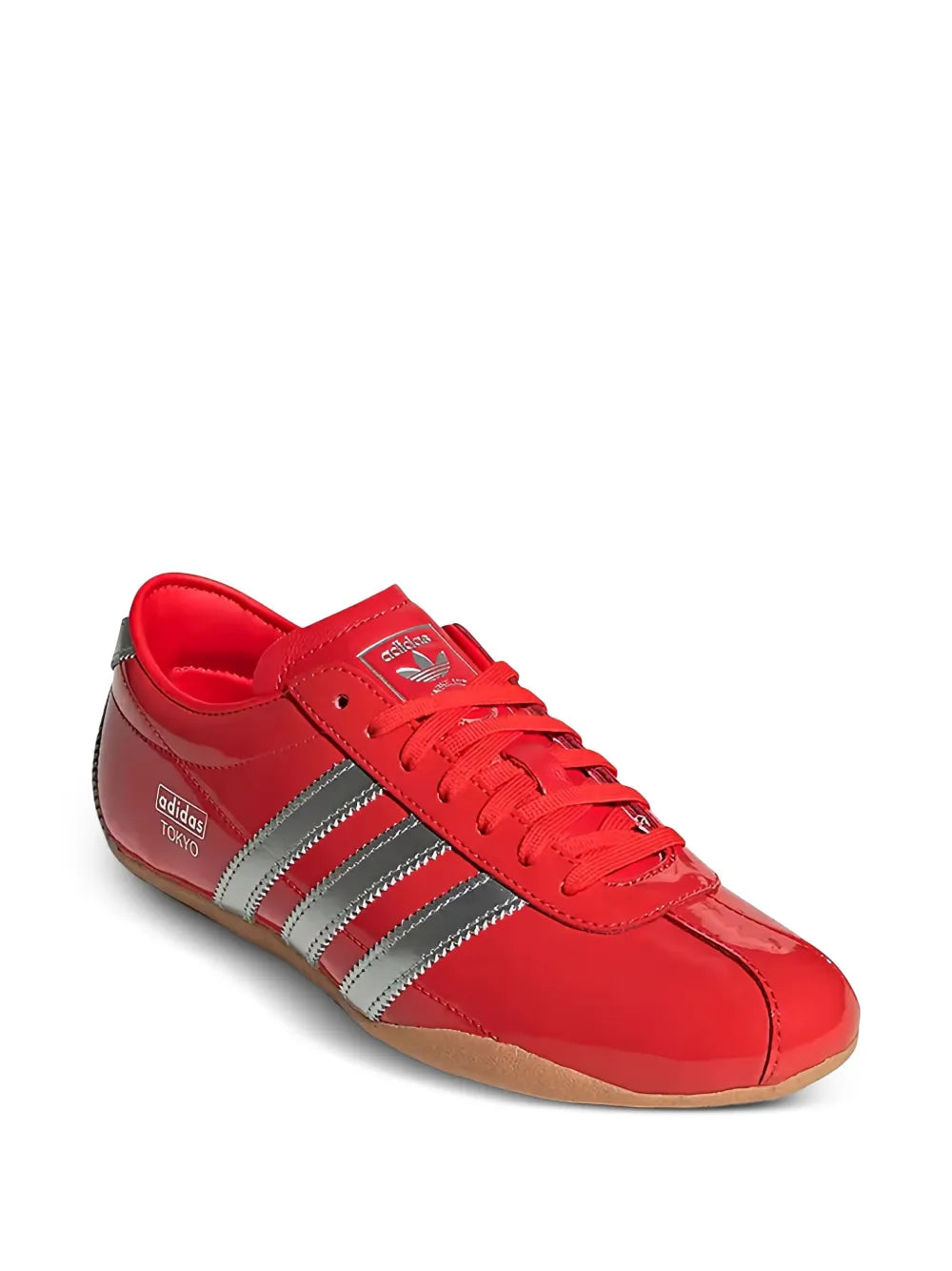 adidas Tokyo W 3-Stripes Sneakers — Red — Size US M 5 - US W 6.5 — Side View