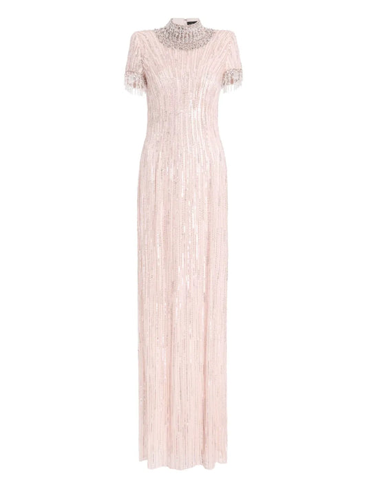 Jenny Packham Madeleine Beaded Maxi Dress — Same as shown — Size XS — Front View