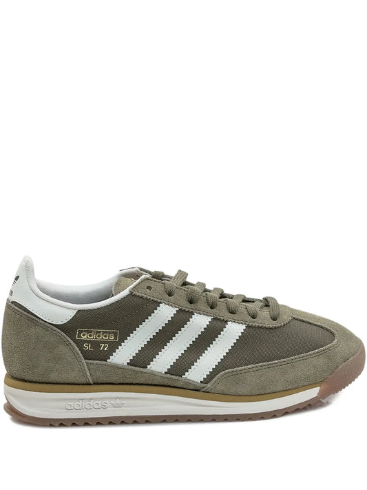 adidas Sl72 Rs Lace-Up Sneakers — Olive Green — Size US M 9 - US W 10.5 — Front View