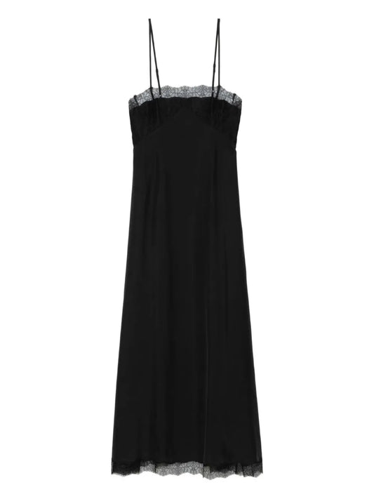 Zadigvoltaire Ridar Lace Midi Dress — Black — Size XS — Front View