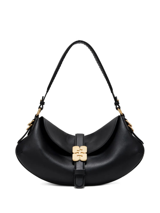 Ganni Buckle Shoulder Bag — Same as shown — Size One Size — Front View