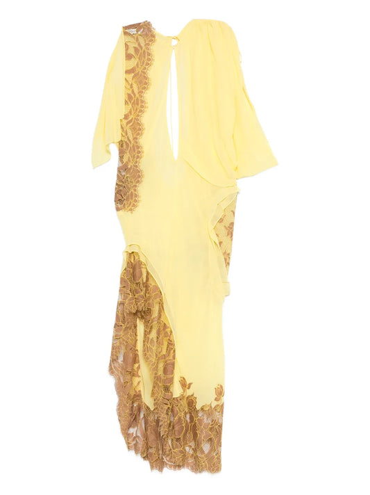 Christopher Esber Aluna Maxi Dress — Yellow — Size XS — Front View
