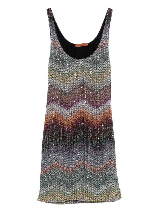Missoni Scoop Neck Mini Dress — Same as shown — Size XS — Front View