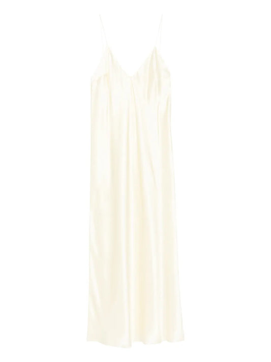 Khaite Taja Strap Maxi Dress — Yellow — Size XS — Front View