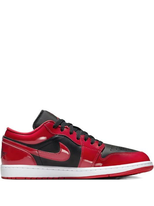 Air Jordan 1 Low Sneakers — Red / Black — Size US M 10.5 - US W 12 — Front View