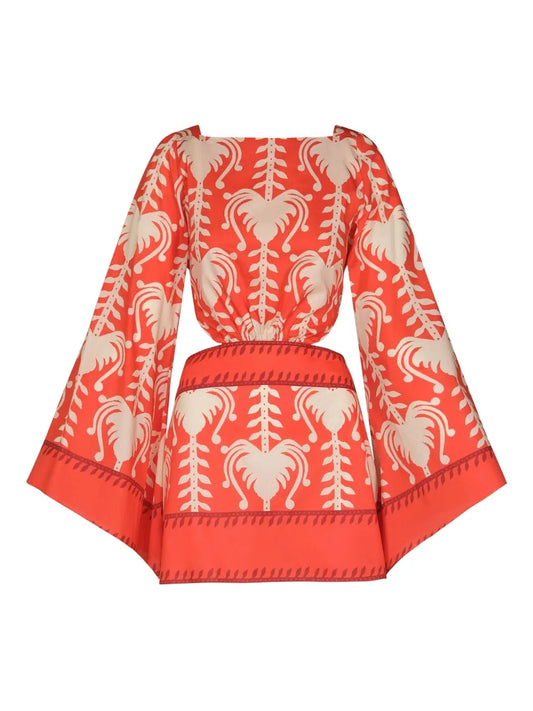 Johanna Ortiz Words Of Wisdom Dress — Red — Size XS — Front View