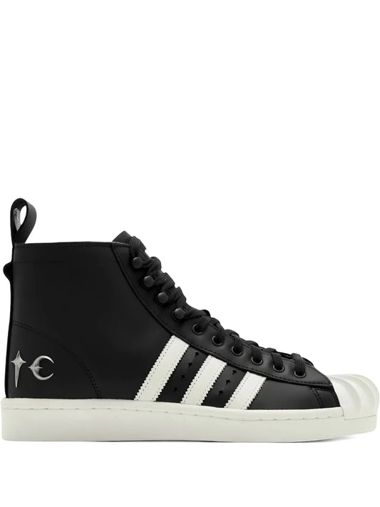 adidas X Thug Club Superstar Sneakers — Black — Size US M 9 - US W 10.5 — Front View
