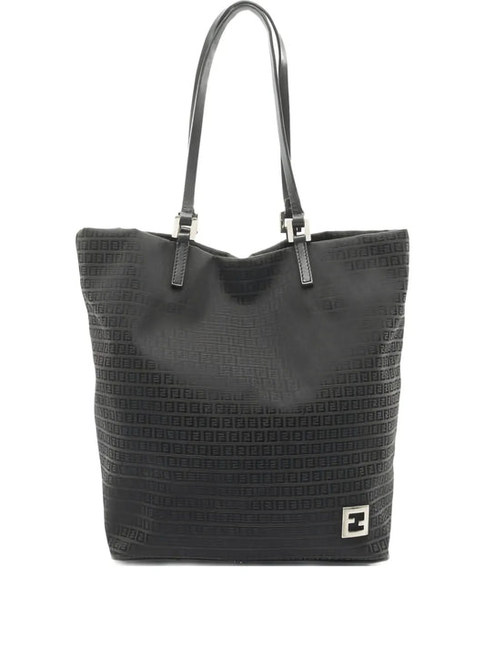 Fendi Pre Owned 2000S Zucchino Patterned Leather Shoulder Bag — Same as shown — Size One Size — Front View