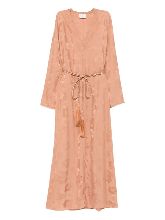 Forte Forte Floral Pattern Maxi Dress — Pink — Size XS — Front View