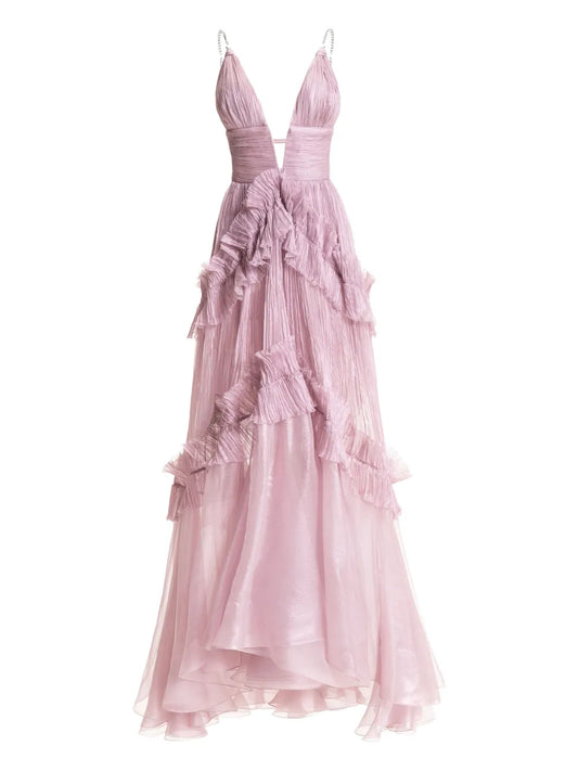Maria Lucia Hohan Yarinna Ruffled Asymmetrical Dress — Same as shown — Size XS — Front View
