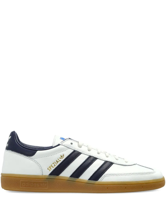 adidas Spezial Three-Stripe Lace-Up Fastening Sneakers — White — Size US M 8 - US W 9.5 — Front View