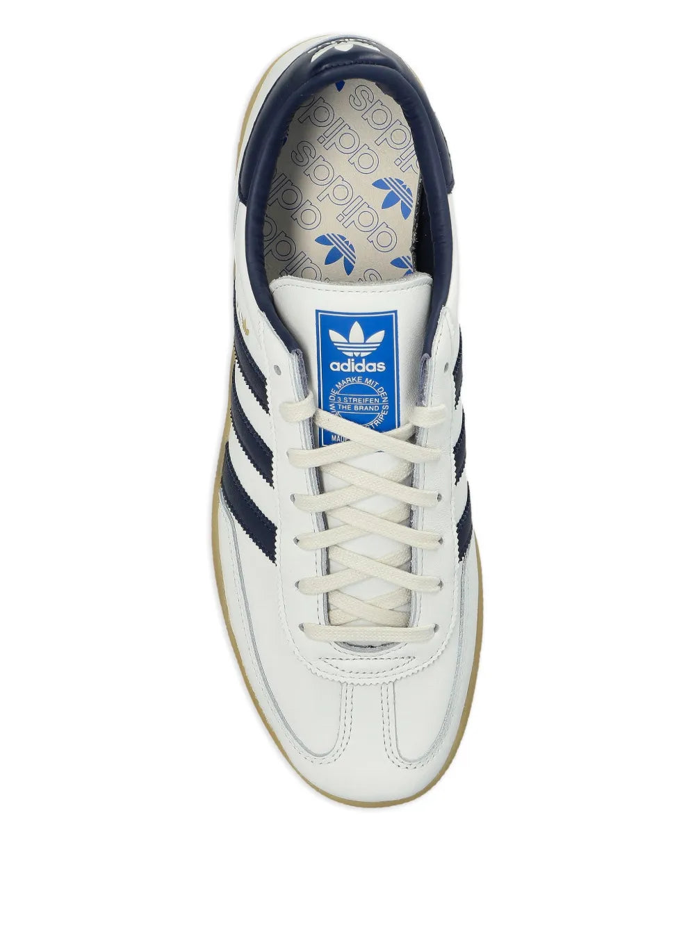 adidas Spezial Three-Stripe Lace-Up Fastening Sneakers — White — Size US M 8 - US W 9.5 — Top View