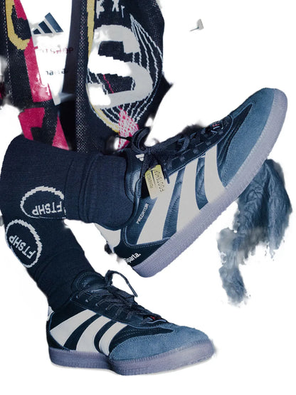adidas X Footshop X Sparta Predator Sneakers — Black — Size US M 4 - US W 5.5 — Top View