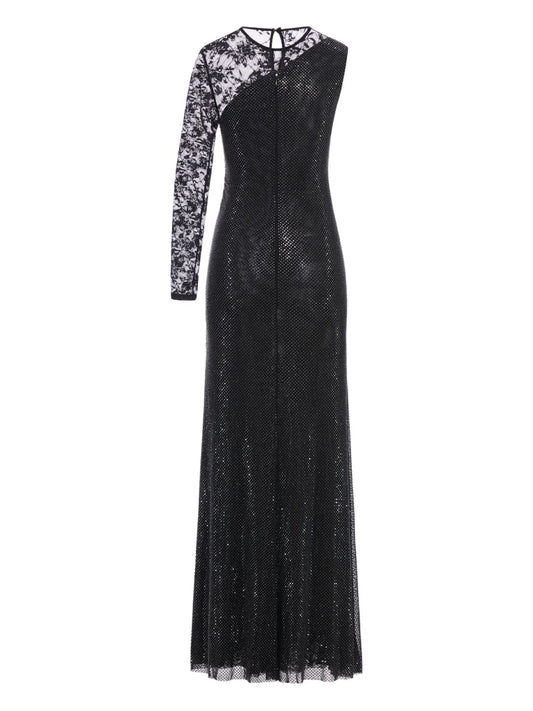 Self Portrait Detail Embellished Maxi Dress — Black — Size XS — Front View