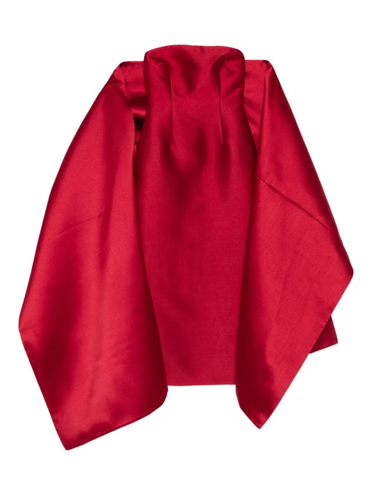 Solace London Renee Maxi Dress — Red — Size S — Front View