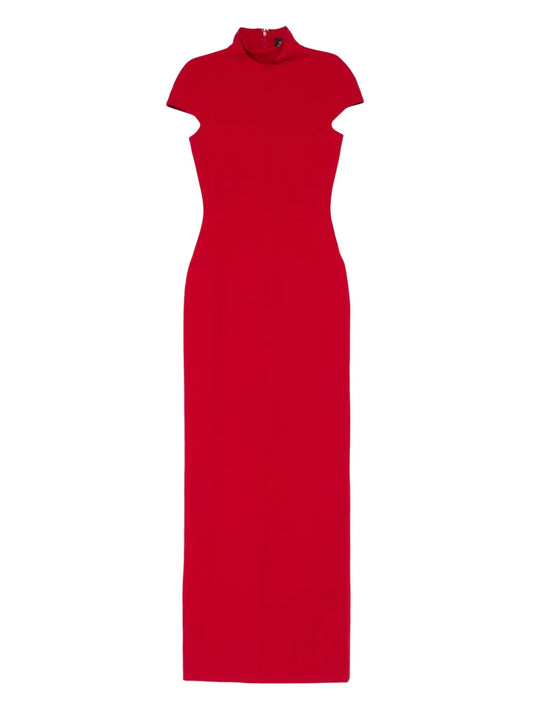 Solace London Lang Maxi Dress — Red — Size XS — Front View