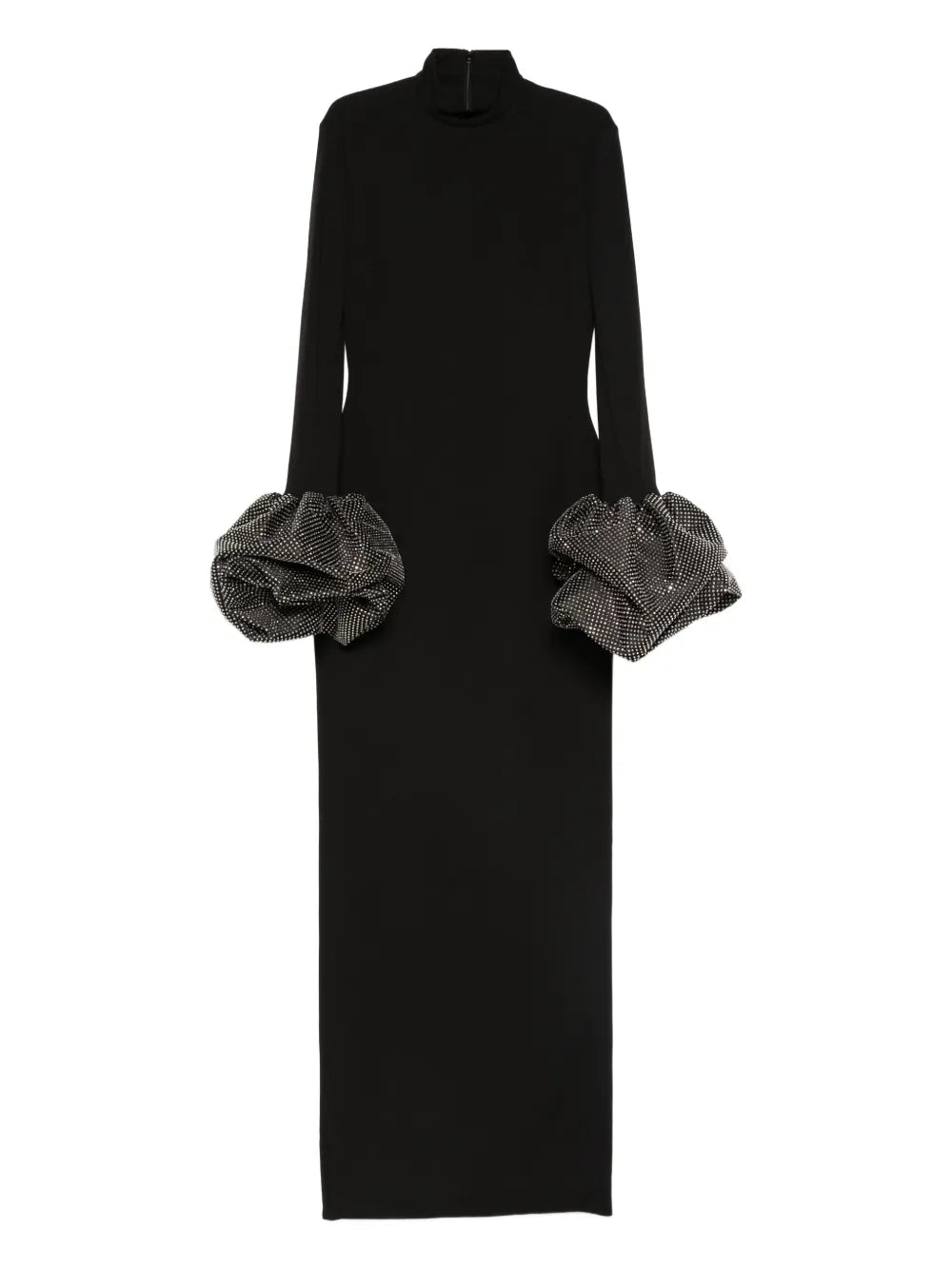 Solace London Viviana High Neck Maxi Dress — Black — Size XS — Front View