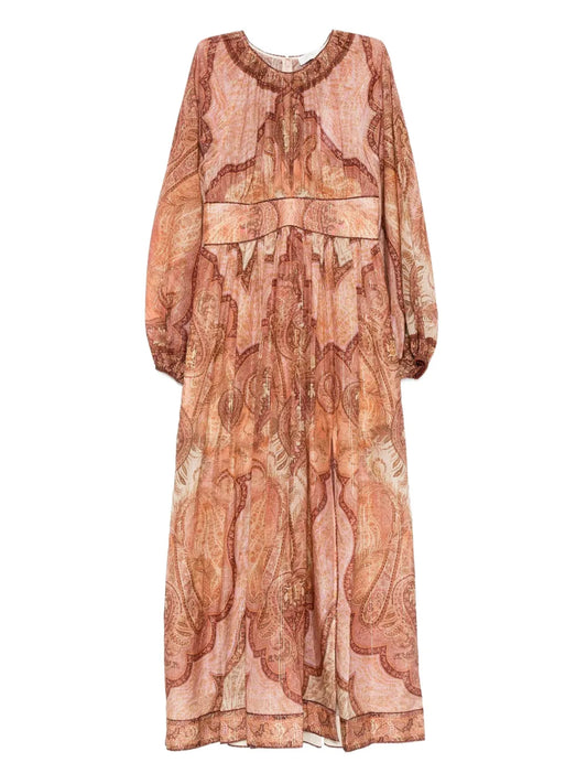 Zimmermann Wanderlust Midi Dress — Red — Size XS — Front View