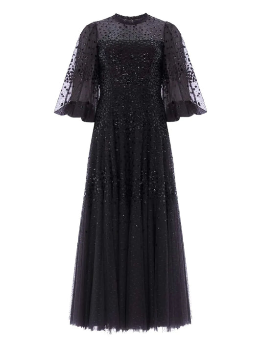 Needle Thread Sequin Embellishment Maxi Dress — Same as shown — Size S — Front View