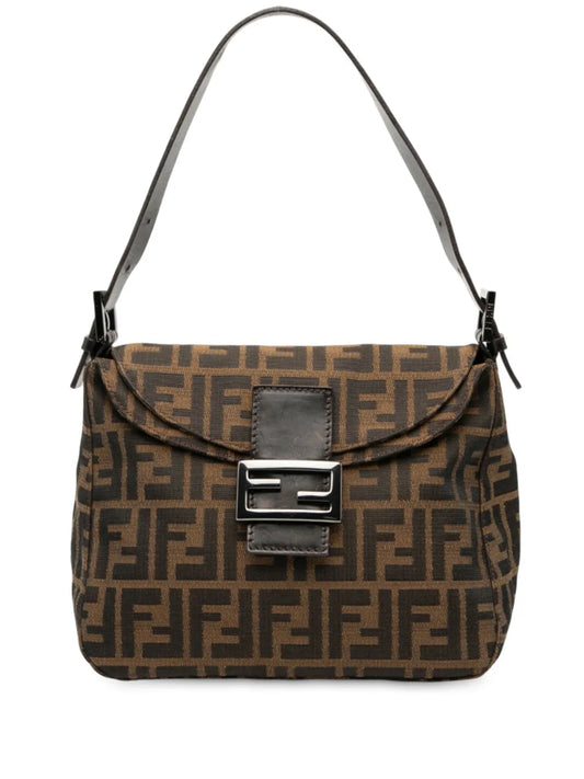 Fendi Pre Owned 20Th Century Zucca Canvas Double Flap Mamma Shoulder Bag — Same as shown — Size One Size — Front View