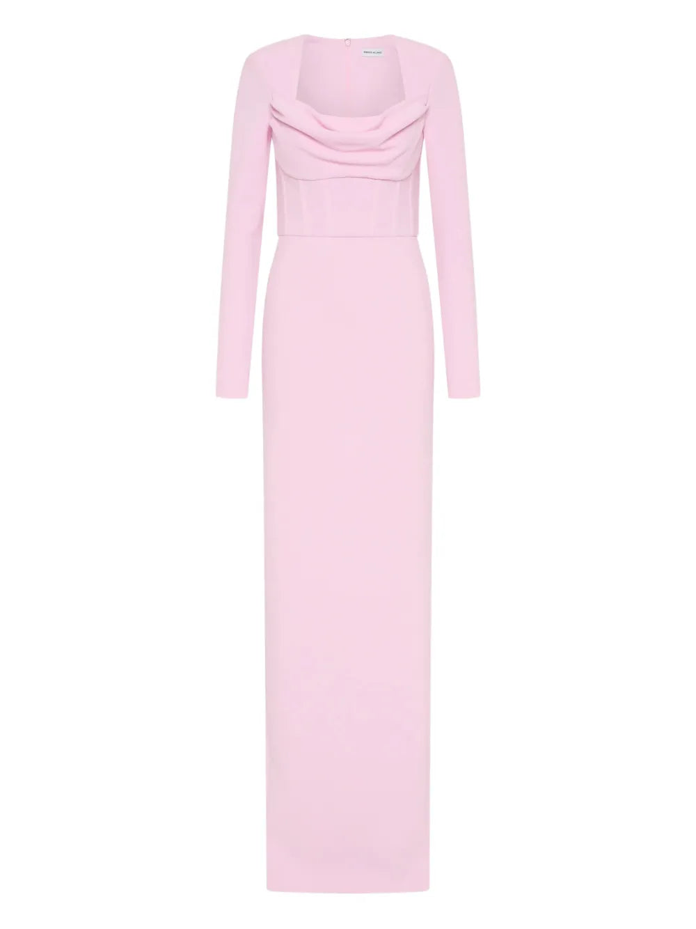 Rebecca Vallance Nemy Cowl Neck Long Sleeve Maxi Dress — Pink — Size XS — Front View