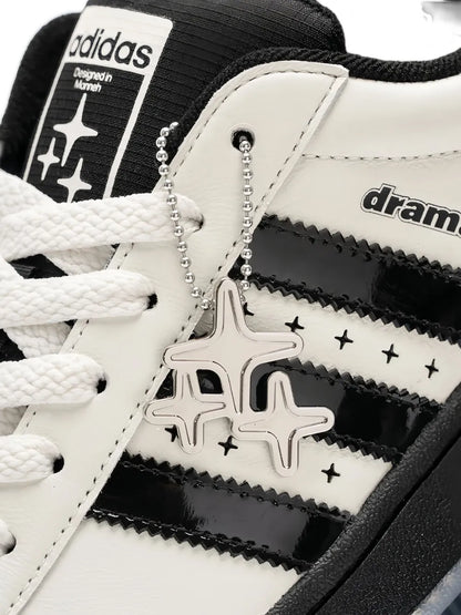 adidas Superstar Ii Leather Sneakers — Off-White — Size US M 4 - US W 5.5 — Top View
