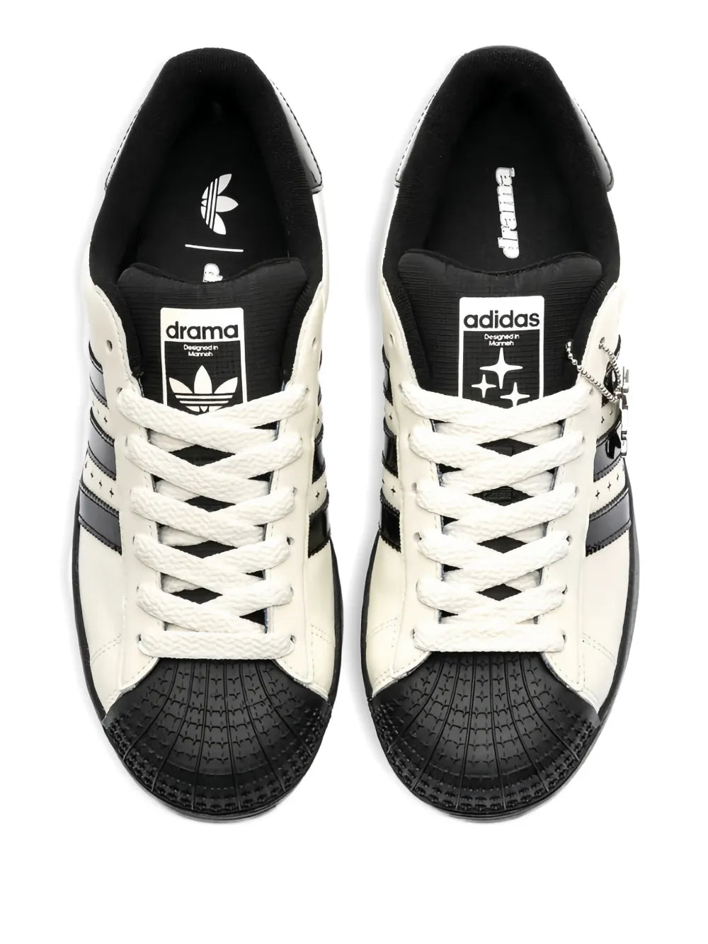 adidas Superstar Ii Leather Sneakers — Off-White — Size US M 4 - US W 5.5 — Back View