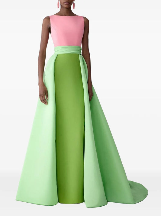 Carolina Herrera Boat Neck Maxi Dress — Same as shown — Size S — Front View