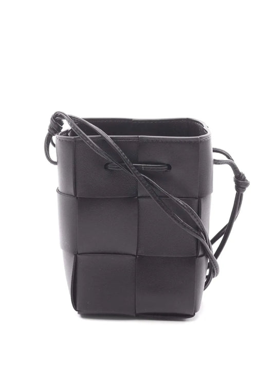 Bottega Veneta Pre Owned 2012 2025 Mini Nappa Intrecciato Cassette Bucket Shoulder Bag — Same as shown — Size One Size — Front View
