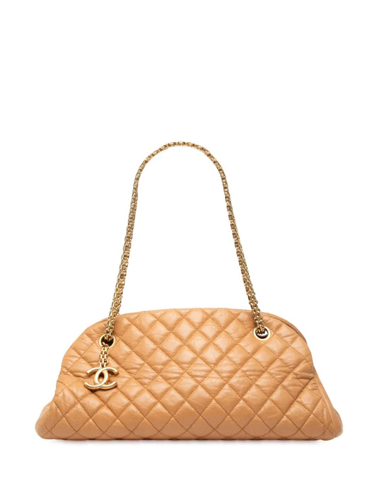 Chanel Pre Owned 2010 2011 Medium Lambskin Just Mademoiselle Bowling Bag Shoulder Bag — Same as shown — Size One Size — Front View