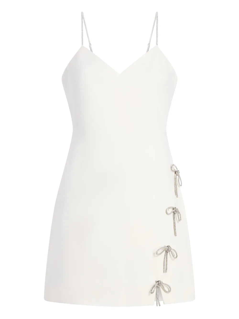 Cinq A Sept Corded Rhinestone Bow Rella Dress — Ivory — Size XS — Front View