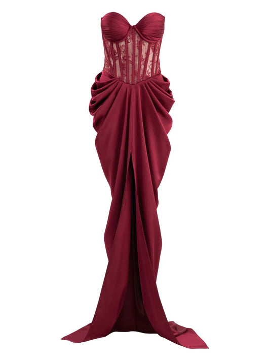 Ana Radu Lace Detailed Corset Style Maxi Dress — Same as shown — Size XS — Front View