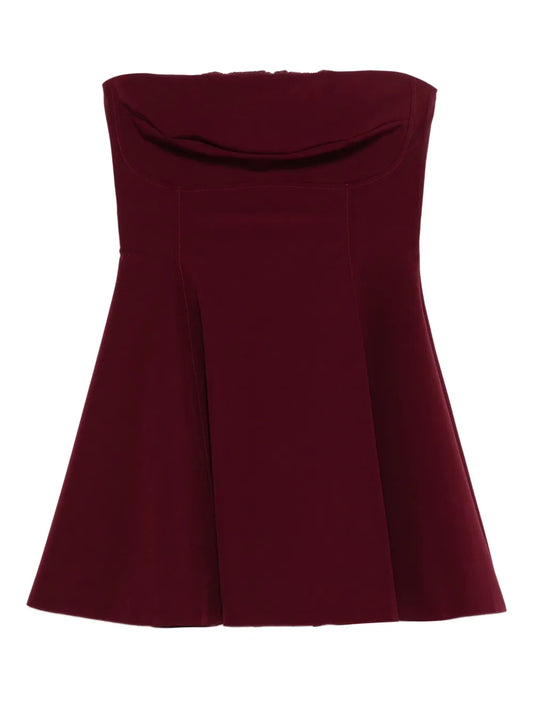 Axel 113 Nova Strapless Mini Dress — Red — Size XS — Front View