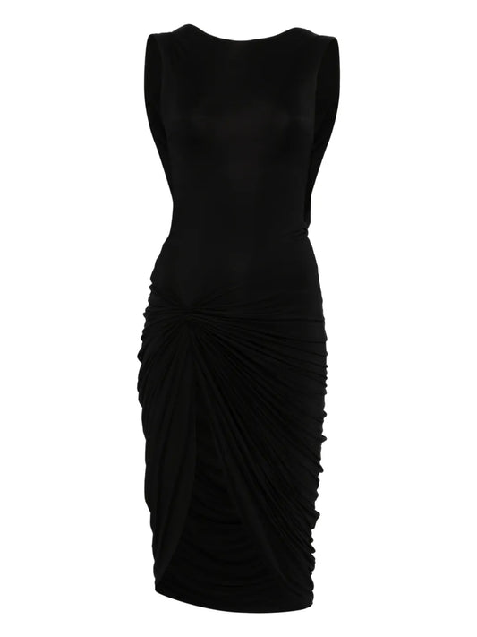 Axel 113 Adelina Midi Dress — Black — Size XS — Front View